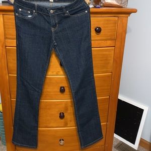 NWOT Forever 21 size 28 dark wash denim straight leg with 30” inseam